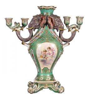 Appraisal: Sevres style vase Vase T te d'El phant Rare Sevres