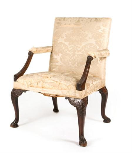 Appraisal: George II Mahogany Library Chair Estimate -