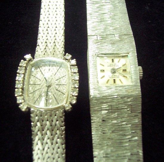 Appraisal: A lady's ct white gold and diamond set wristwatch by