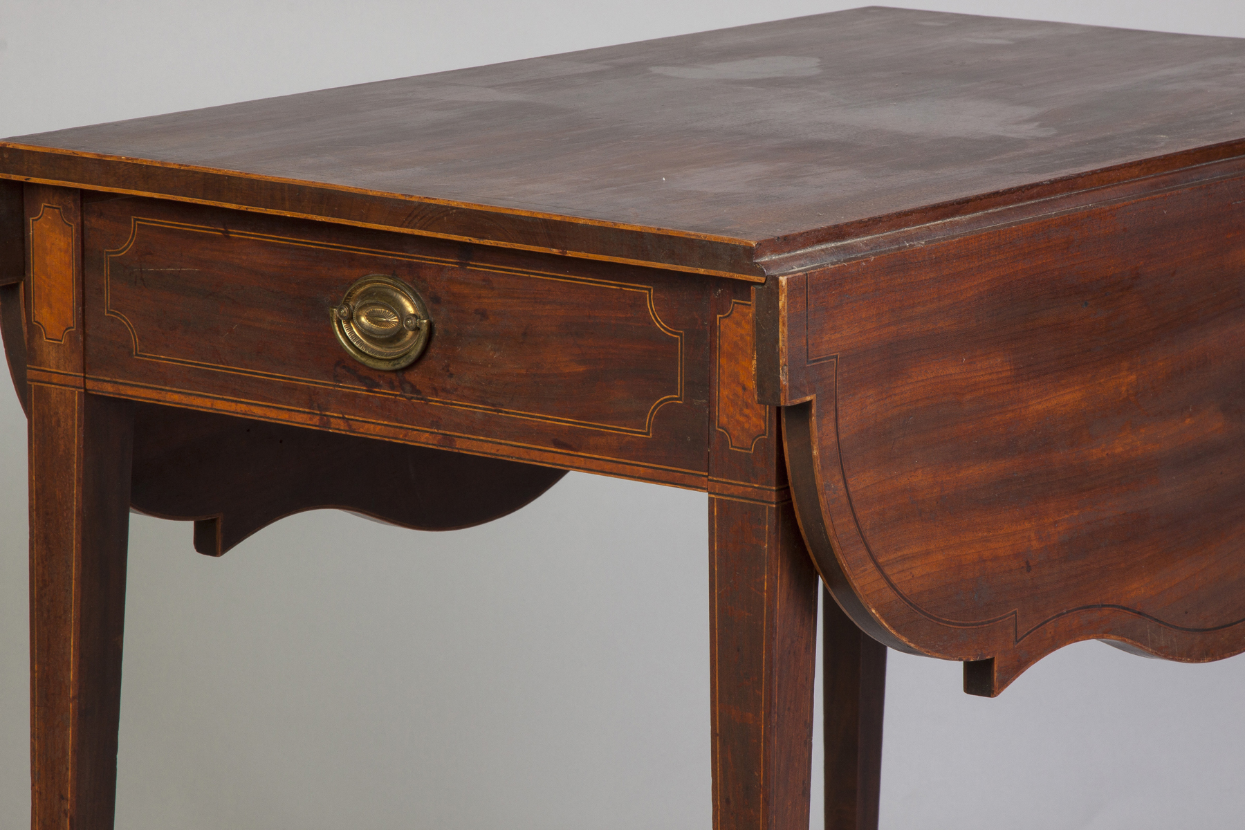 Appraisal: Fine New York Pembroke Table C Inlaid figured mahogany