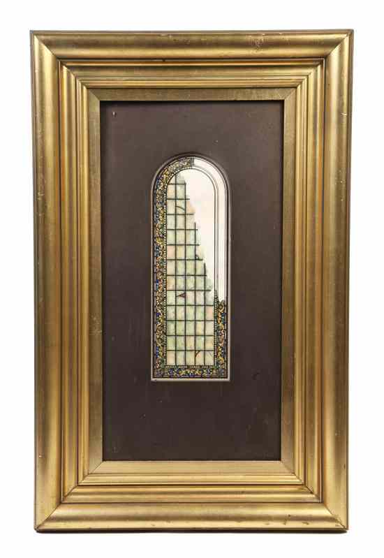 Appraisal: An American Maquette for a Leaded Glass Window depicting a