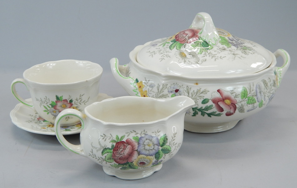 Appraisal: A Royal Doulton Malvern pattern part dinner service to include