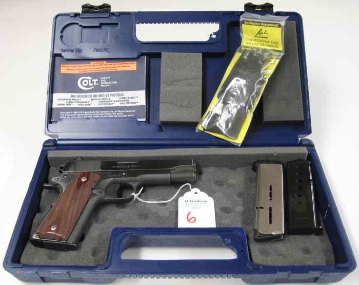 Appraisal: COLT SERIES COMMANDER MODEL SEMI AUTOMATIC PISTOL acp caliber ''