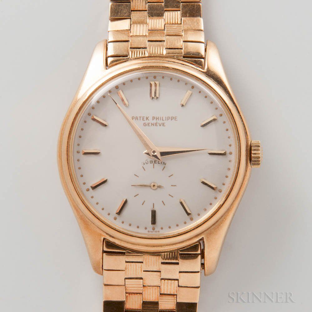 Appraisal: Rare Patek Philippe Double Signed kt Gold Automatic Wristwatch Reference