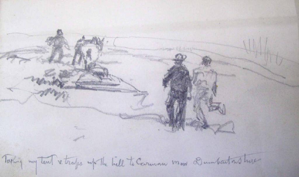 Appraisal: SIR DAVID MURRAY Figures Ploughing a Field a pencil sketch