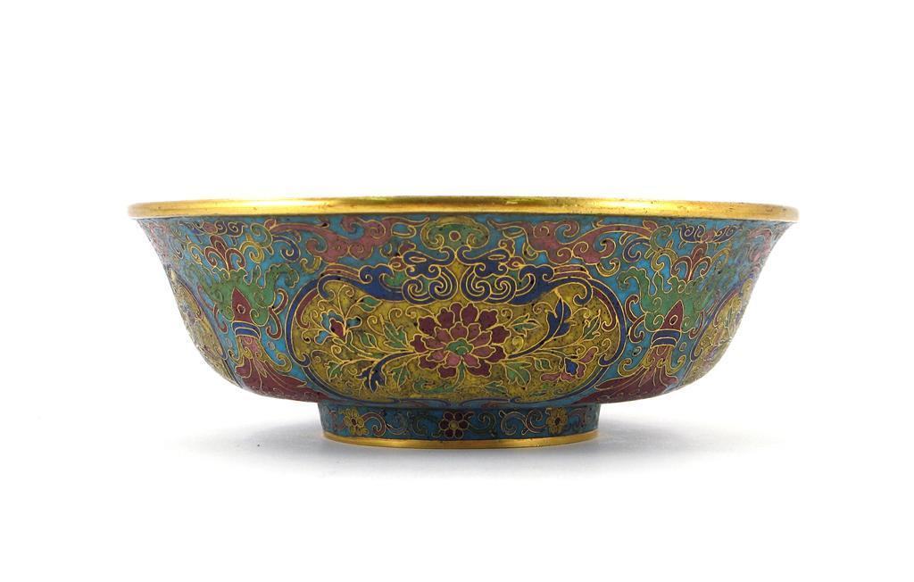 Appraisal: A Chinese cloisonn shallow bowl