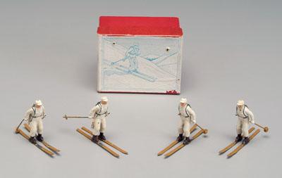 Appraisal: Britains Ski Trooper set set No four soldiers on skis