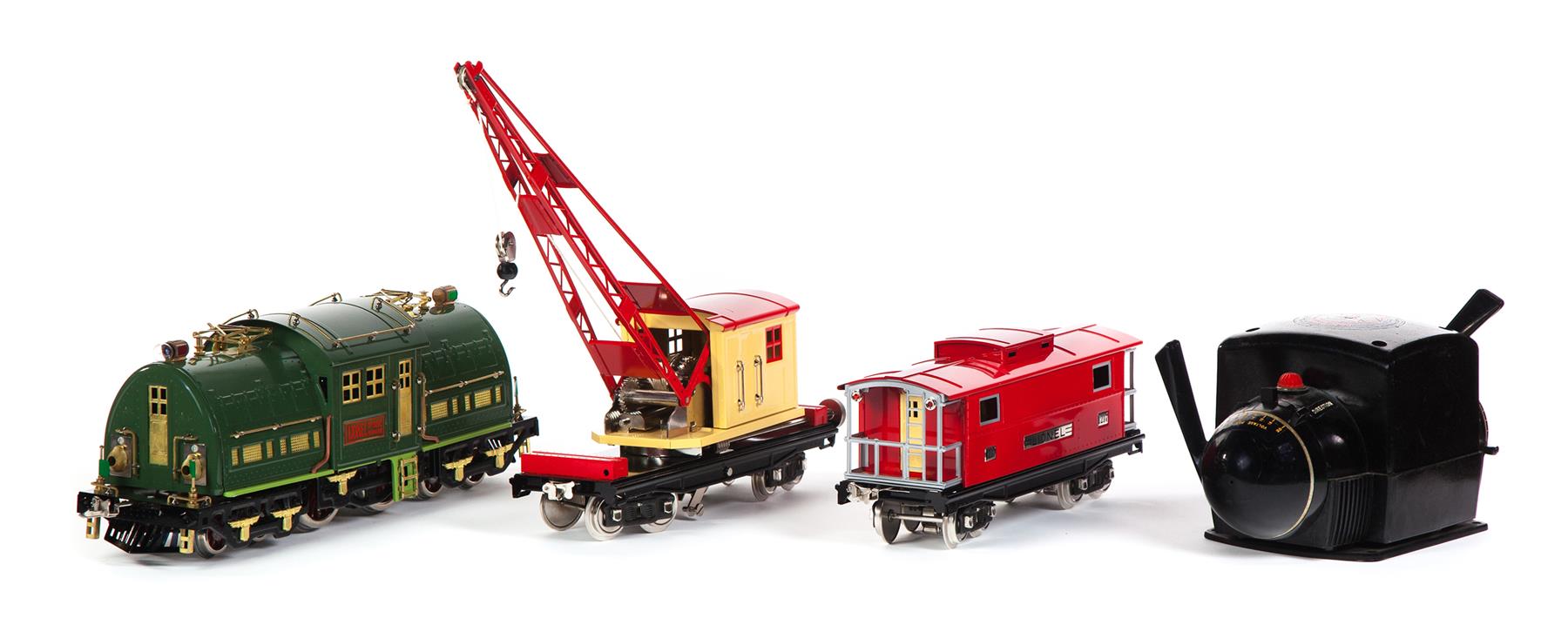 Appraisal: THREE PIECES OF STANDARD GAUGE MODEL TRAINS AND A LIONEL