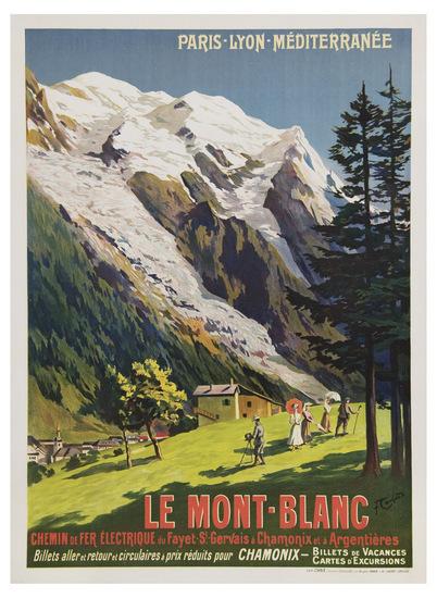 Appraisal: CACHOUD Francois Charles - LE MONT-BLANC Lithograph in colors c