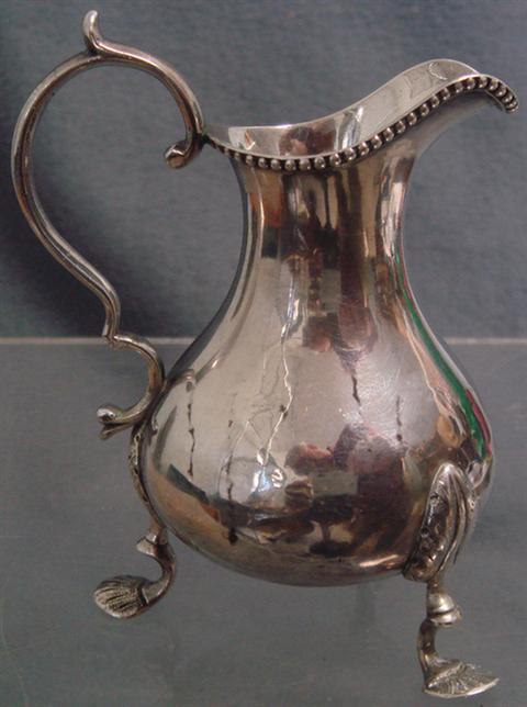 Appraisal: American coin silver cream pitcher Baily Co Philadelphia monogram TO