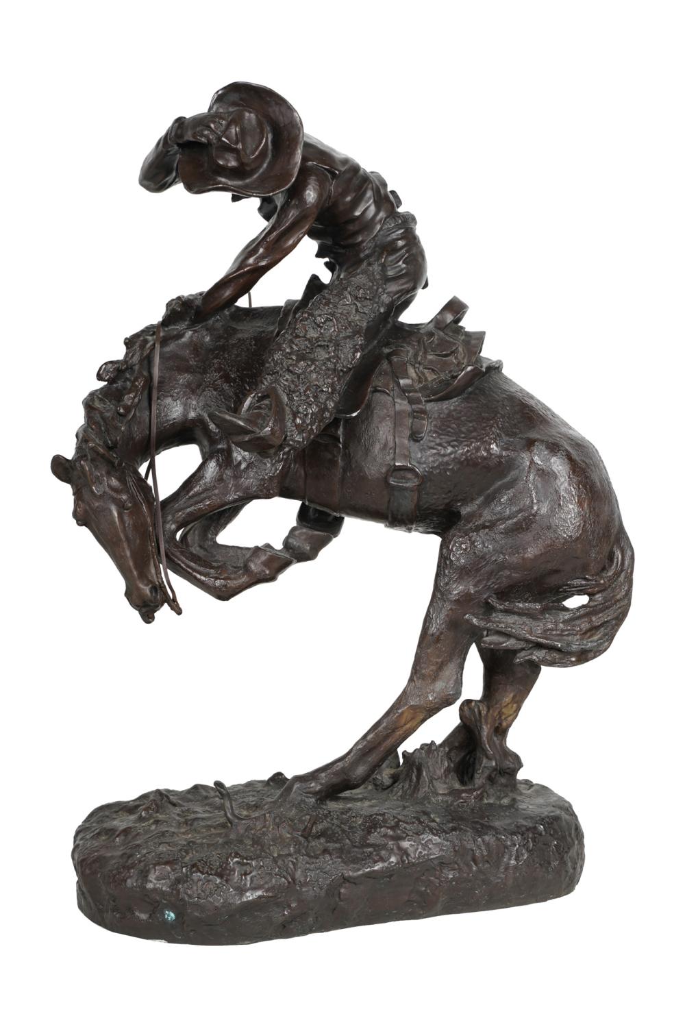 Appraisal: AFTER FREDERIC REMINGTON THE RATTLESNAKE bronze inscribed in casting copyright