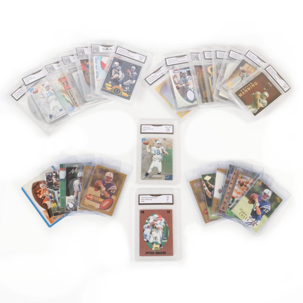 Appraisal: LOT OF PEYTON MANNING ROOKIE GRADED FOOTBALL CARDSLot of Peyton