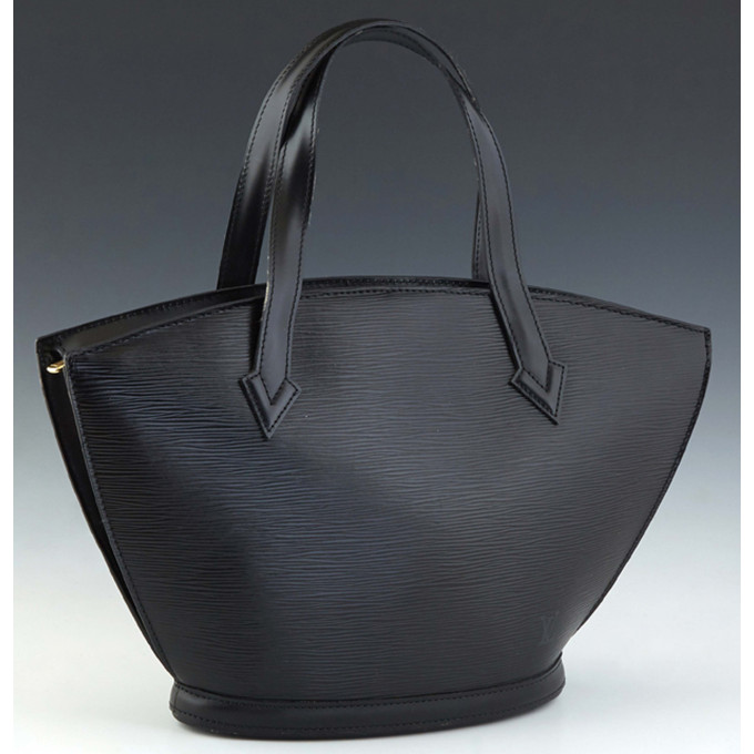 Appraisal: Louis Vuitton St-Jacques PM Shoulder Bag in black epi calf