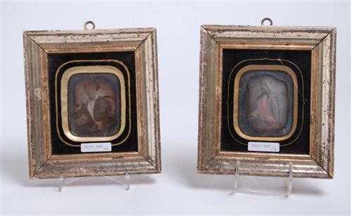 Appraisal: DAGUERROTYPIEN-PORTRAITS Frankreich zweite H lfte Jh Das eine mit Portrait