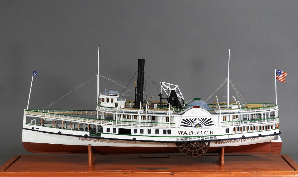 Appraisal: WARWICK SCRATCH BUILT STEAMER SHIP BOAT MODEL United States th