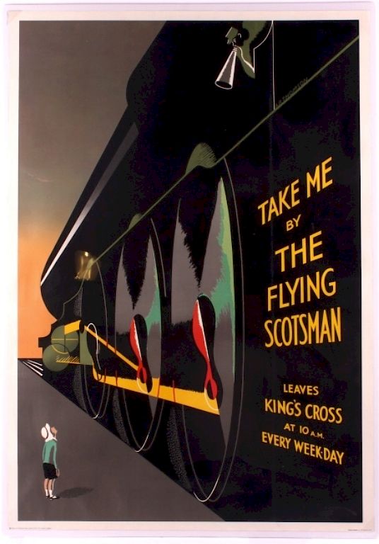 Appraisal: Flying Scotsman Lithograph by A R Thomson This is a