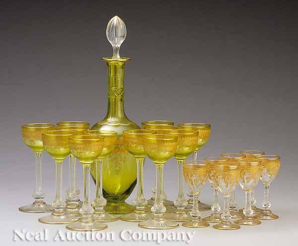 Appraisal: A Set of St Louis Cut Glass Stemware c comprising