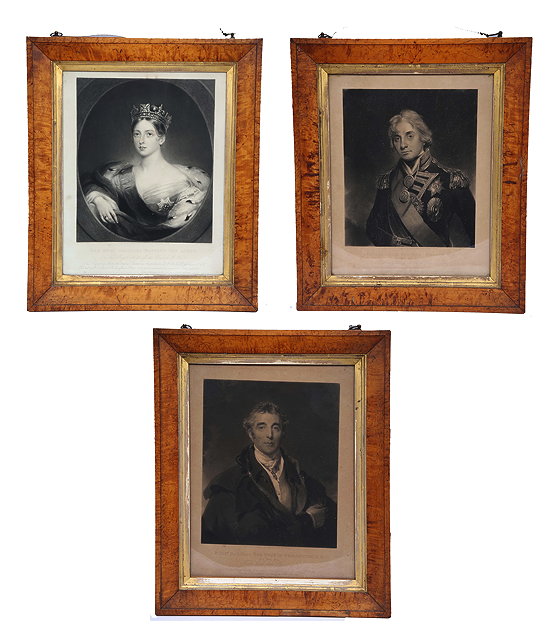 Appraisal: A SET OF THREE VICTORIAN ETCHINGS of the Duke of