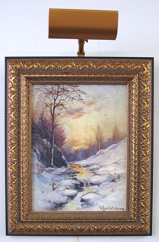 Appraisal: Winter landscape oil on canvas board x sight SLR O