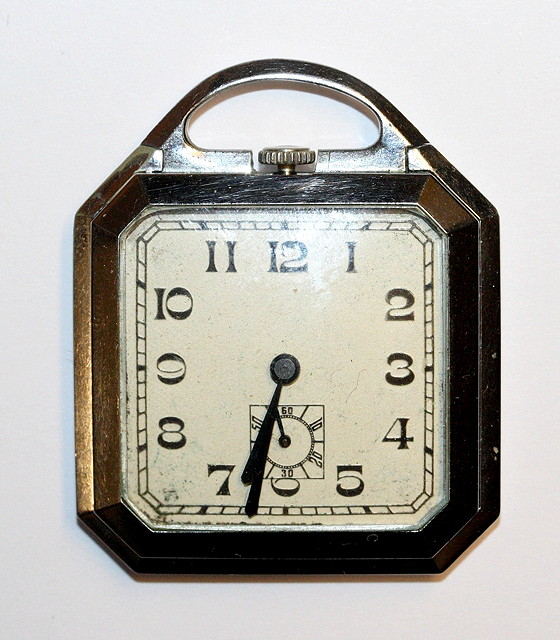 Appraisal: A 'S ART DECO STYLE POCKET WATCH square dial with