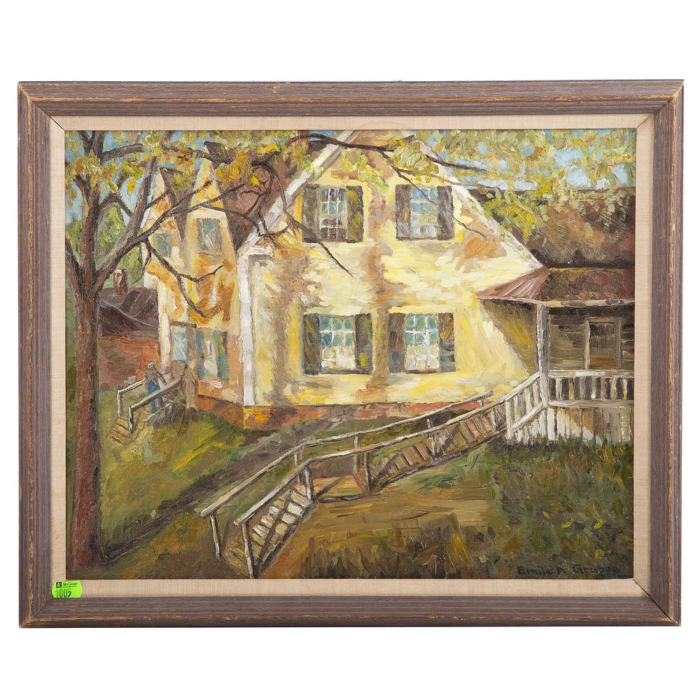 Appraisal: Emile Albert Gruppe Yellow House oil American - Oil on