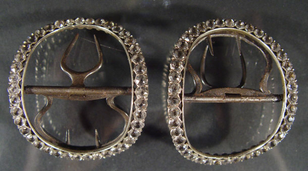 Appraisal: Pair of early th Century silver and steel paste set