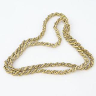 Appraisal: Vintage Karat Yellow and White Gold Long Rope style Necklace