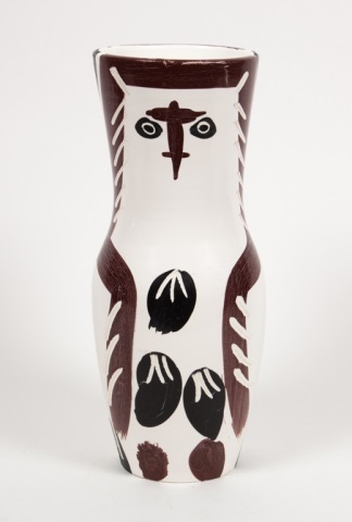 Appraisal: Pablo Picasso Owl Madoura ceramic vase Spanish - stylized polychrome