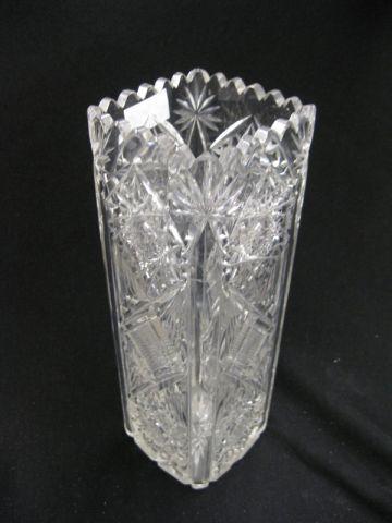 Appraisal: Brilliant Period Cut Glass Vase square tall