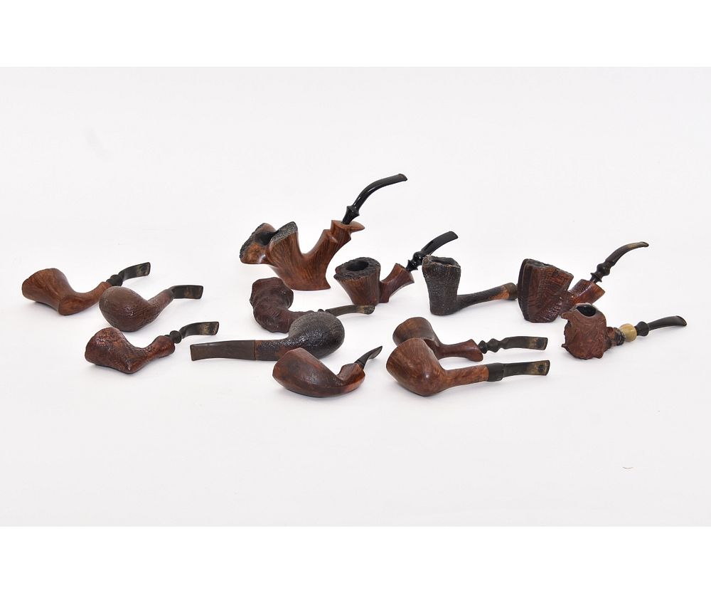 Appraisal: Collection of Smoking Pipes Collection of thirteen smoking pipes some