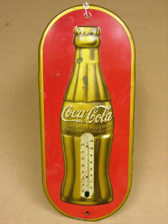 Appraisal: COKE COCA COLA THERMOMETER Size by Condition Has wear as