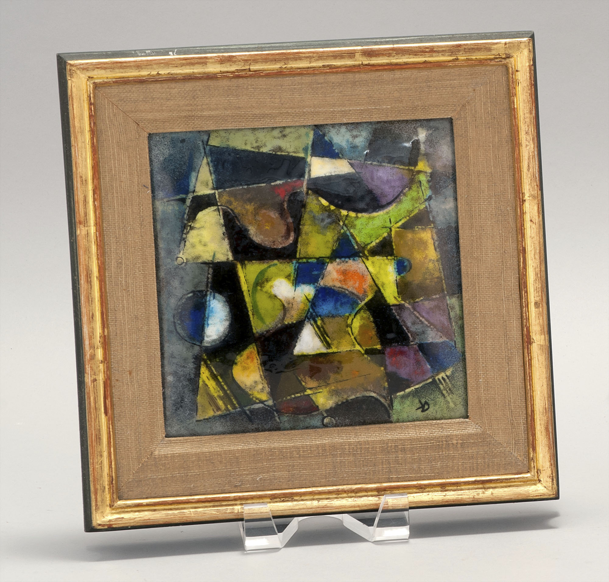 Appraisal: KARL DRERUPGerman American - Abstract design in yellows blues and