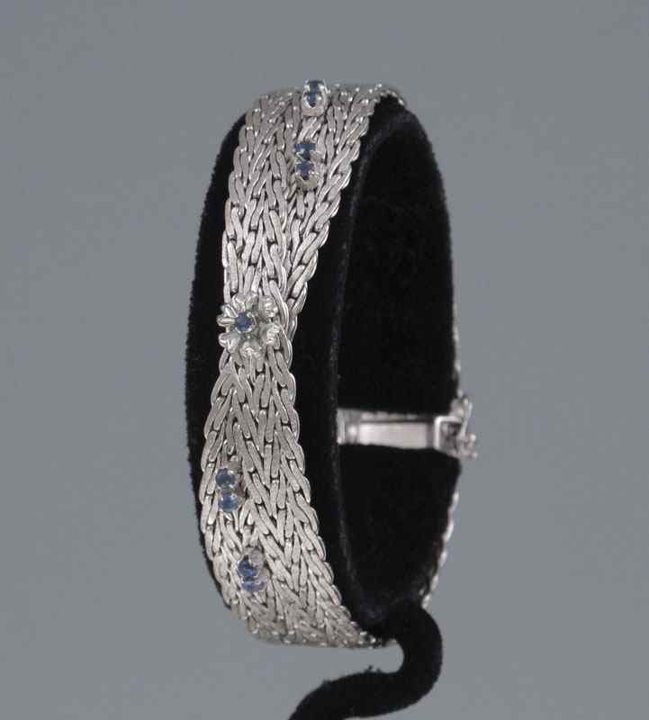 Appraisal: K BRAIDED MESH BRACELET K white gold braided mesh bracelet