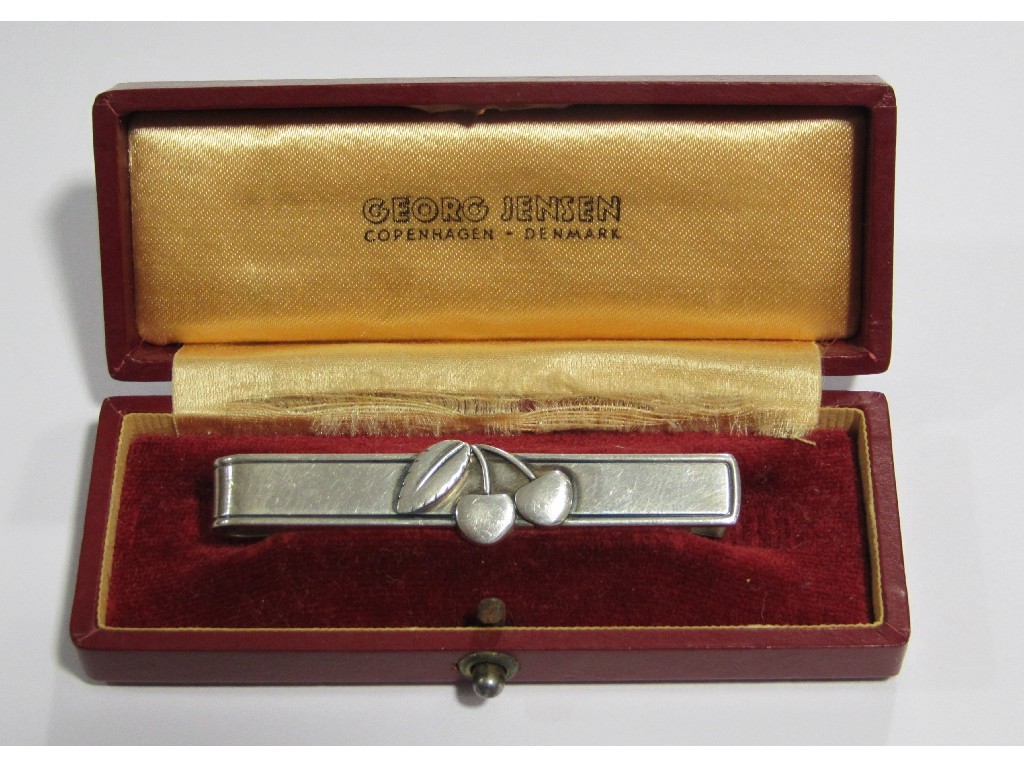 Appraisal: A Georg Jensen silver tie pin in original box inscribed