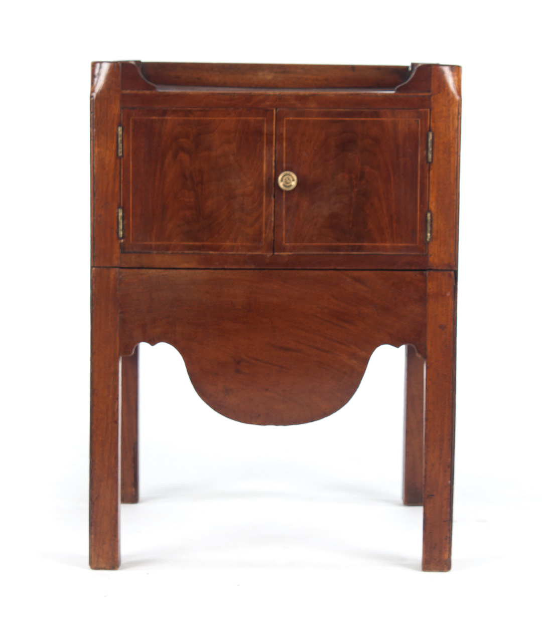 Appraisal: George III inlaid mahogany commode