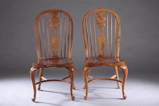 Appraisal: SET SIX ETHAN ALLEN SACK-BACK WINDSOR SIDE CHAIRS Late th