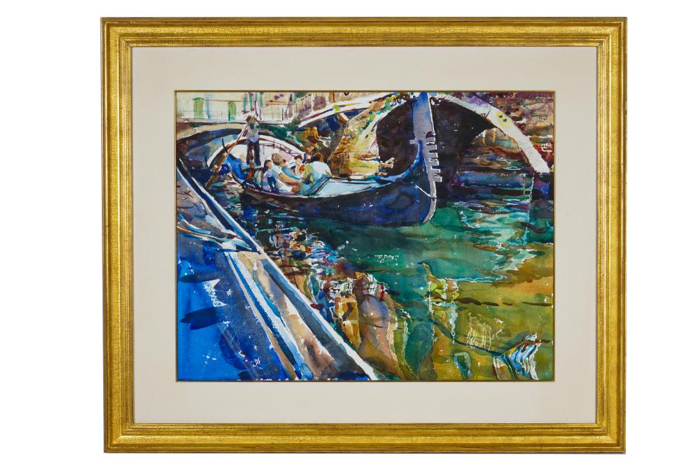 Appraisal: SHIRL GOEDIKE VENICE GONDOLA SCENE watercolor on paper signed and