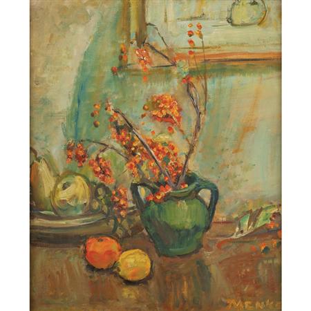 Appraisal: Sigmund Joseph Menkes Polish American - Still Life with Flowers