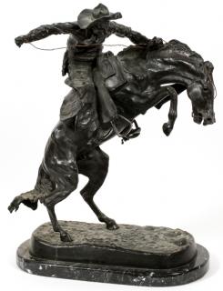 Appraisal: AFTER FREDERIC REMINGTON SIGNED BRONZE SCULPTURE AFTER FREDERIC REMINGTON SIGNED