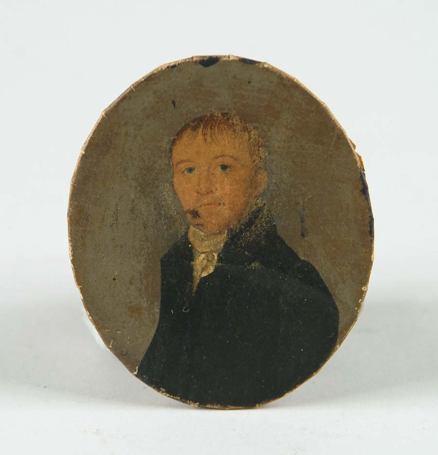 Appraisal: UNSIGNED American Early th C MINIATURE PORTRAIT OF MARTIN BARTLETT