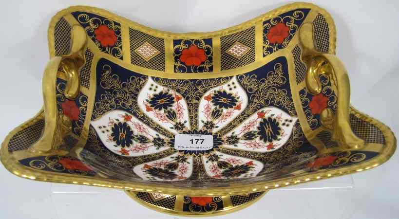 Appraisal: Royal Crown Derby Large Two Handled Footed Tray Decorated in