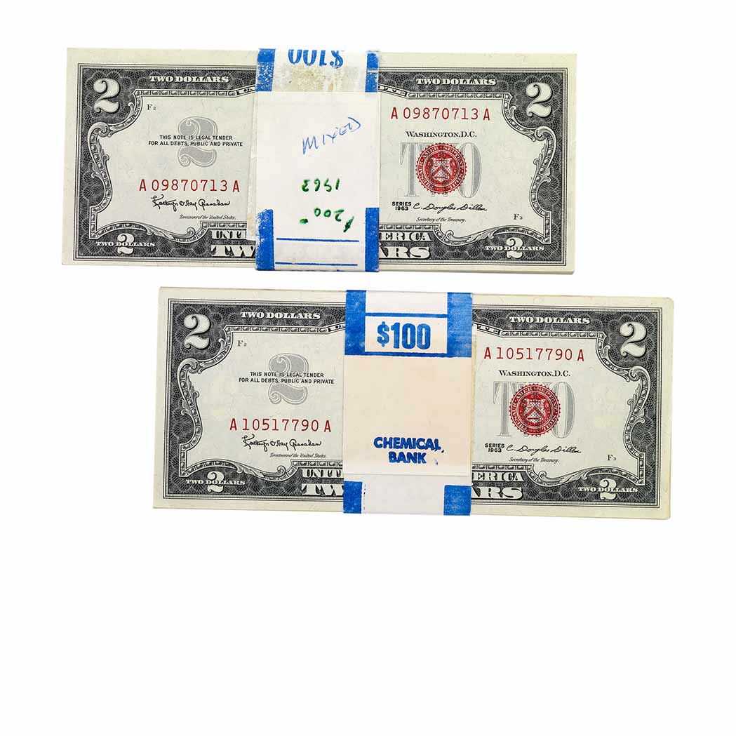 Appraisal: Legal Tender Notes Fr Two Uncirculated to Choice Uncirculated packs