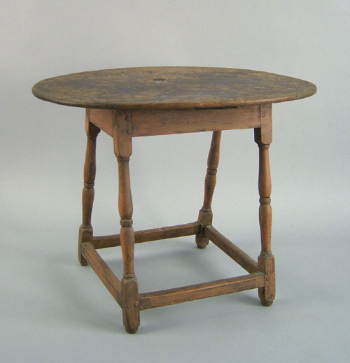 Appraisal: New England Queen Anne maple tavern table ca with an