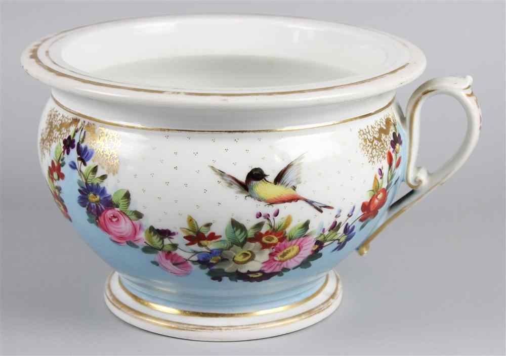 Appraisal: CONTINENTAL PORCELAIN CHAMBER POT late th century probably Russian with