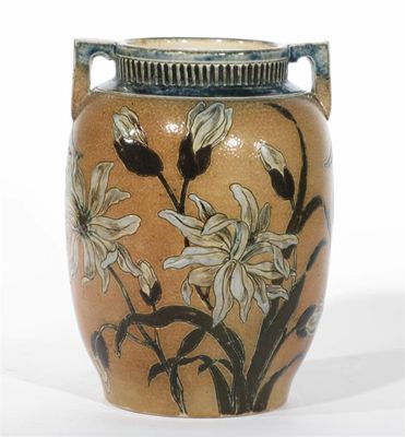 Appraisal: A Martin Brothers stoneware vase by Robert Wallace Martin twin-handled