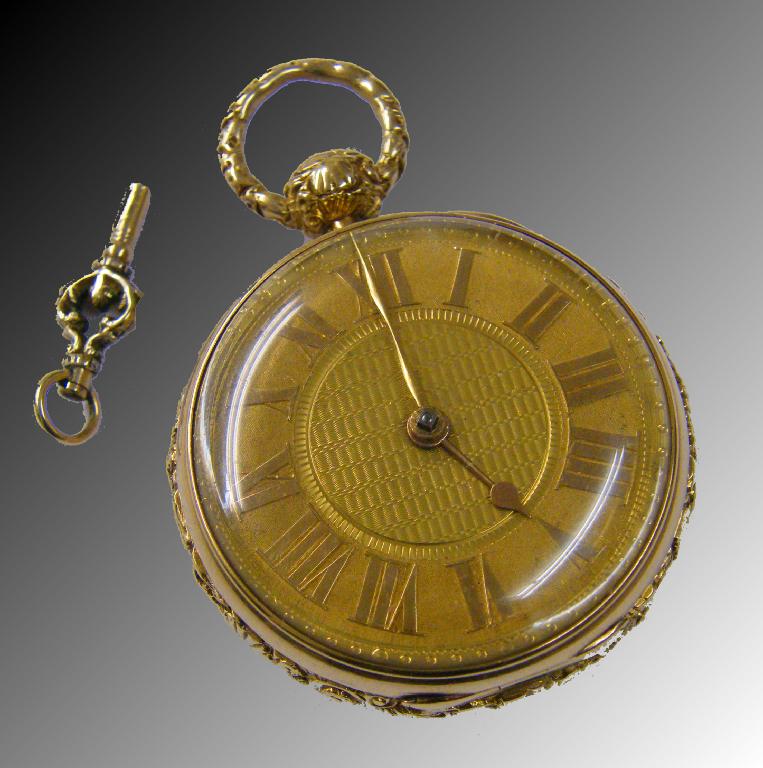 Appraisal: Fine early th century ct English fusee lever pocket watch