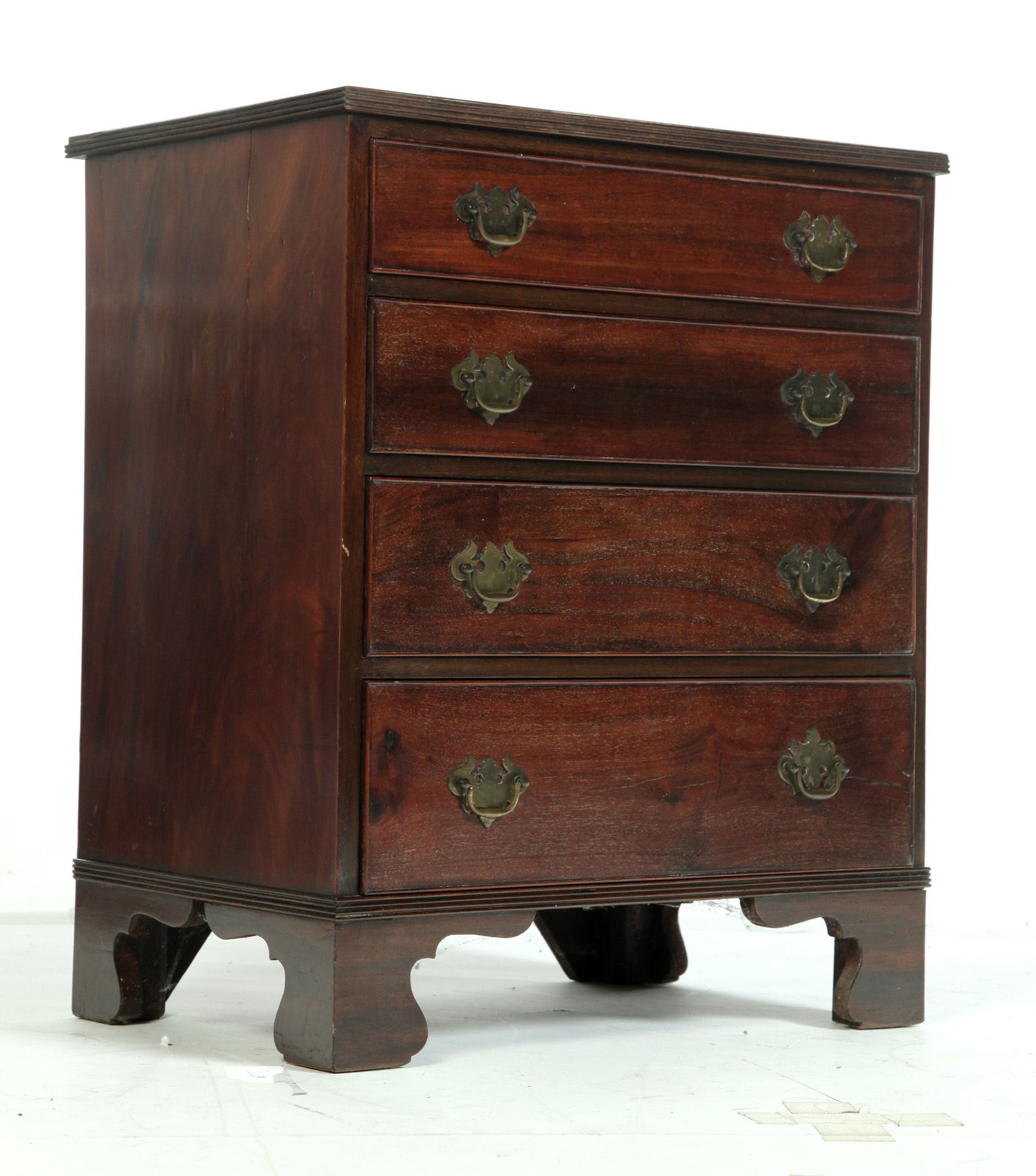 Appraisal: CHIPPENDALE-STYLE MINIATURE CHEST England st half- th century Reeded top