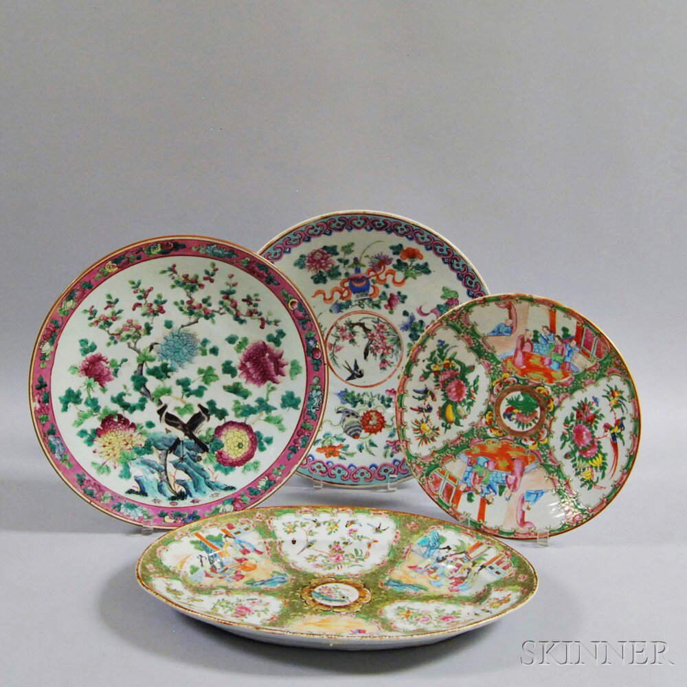 Appraisal: Rose Medallion Platter and Charger and Two Famille Rose Chargers