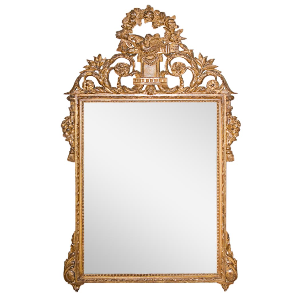 Appraisal: Louis XVI Style Gilt-Wood Mirror Height inches width inches C