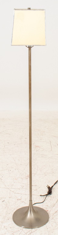 Appraisal: VINTAGE METAL FLOOR LAMP Vintage metal floor lamp with white